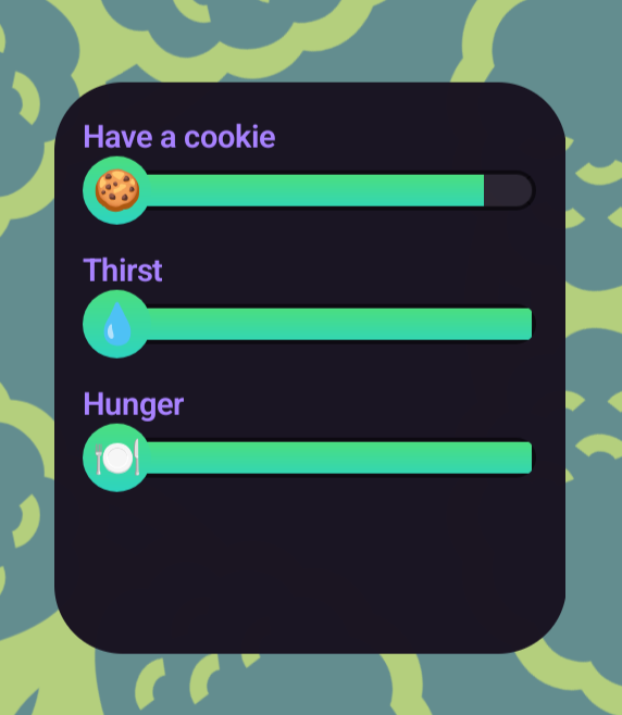 Body Clock widget detail